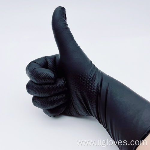 Automobile industrial black nitrile vinyl blending gloves